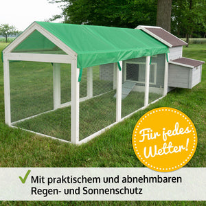 Freigehege 184x110x90cm sicherer Auslauf für Hühner & Kleintiere