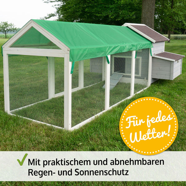 Freigehege 184x110x90cm sicherer Auslauf für Hühner & Kleintiere