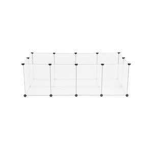 Freigehege aus Kunststoff mit Bodenplatten 143x73x46cm
