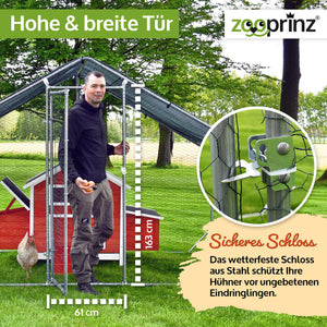 Freigehege Freilaufgehege L Konrad 200x200x195cm