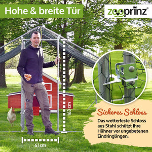 Freigehege Freilaufgehege XL Konrad 300x200x195cm