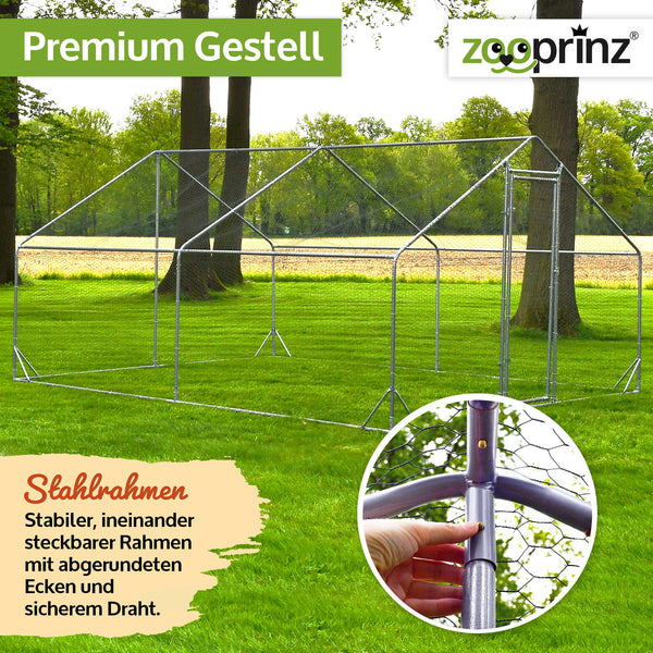 Freigehege Freilaufgehege XXL Konrad 400x300x195cm