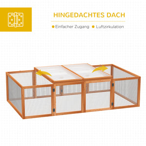 Freilaufgehege 181x100x48cm Tannenholz