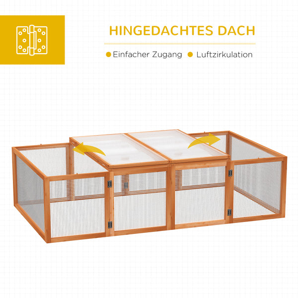 Freilaufgehege 181x100x48cm Tannenholz
