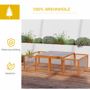 Freilaufgehege 181x100x48cm Tannenholz