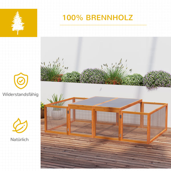 Freilaufgehege 181x100x48cm Tannenholz