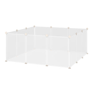 Freilaufgehege DIY für kleine Haustiere 105x105cm Weiss