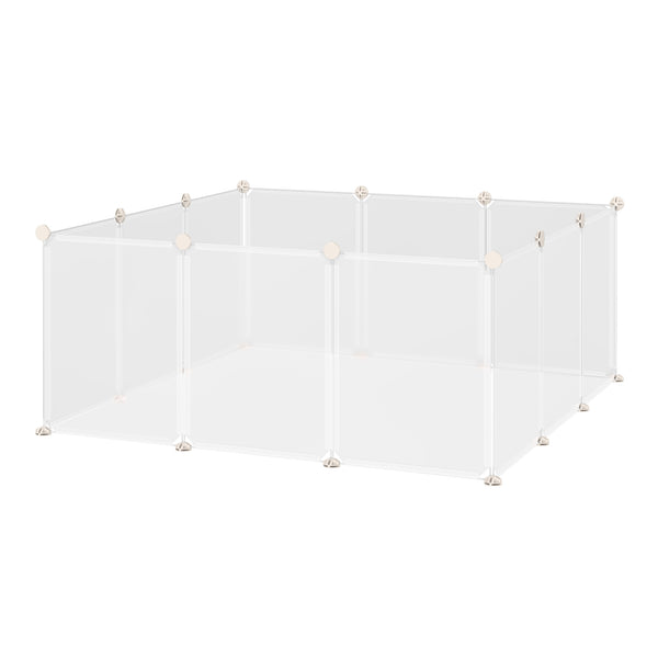 Freilaufgehege DIY für kleine Haustiere 105x105cm Weiss