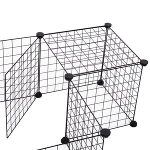 Freilaufgehege Metallgitter Schwarz