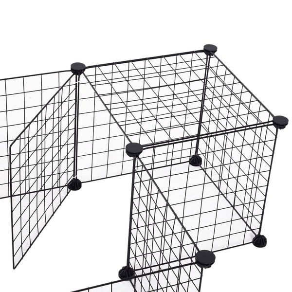 Freilaufgehege Metallgitter Schwarz