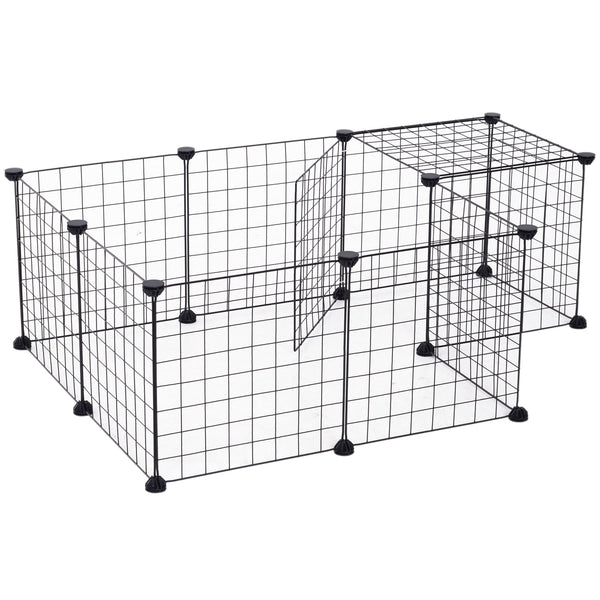 Freilaufgehege Metallgitter Schwarz