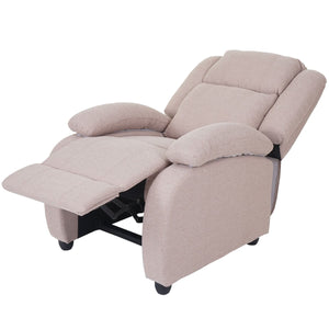 Fernsehsessel Relaxsessel Liegesessel Stoff creme-grau