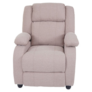 Fernsehsessel Relaxsessel Liegesessel Stoff creme-grau