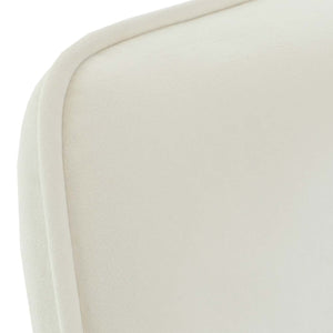 Freischwinger Esszimmerstuhl Küchenstuhl Stoff Öko-Tex creme-beige