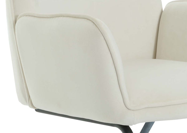 Freischwinger Esszimmerstuhl Küchenstuhl Stoff Öko-Tex creme-beige