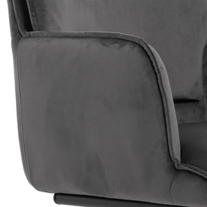 Freischwinger Esszimmerstuhl Küchenstuhl Stoff Öko-Tex dunkelgrau