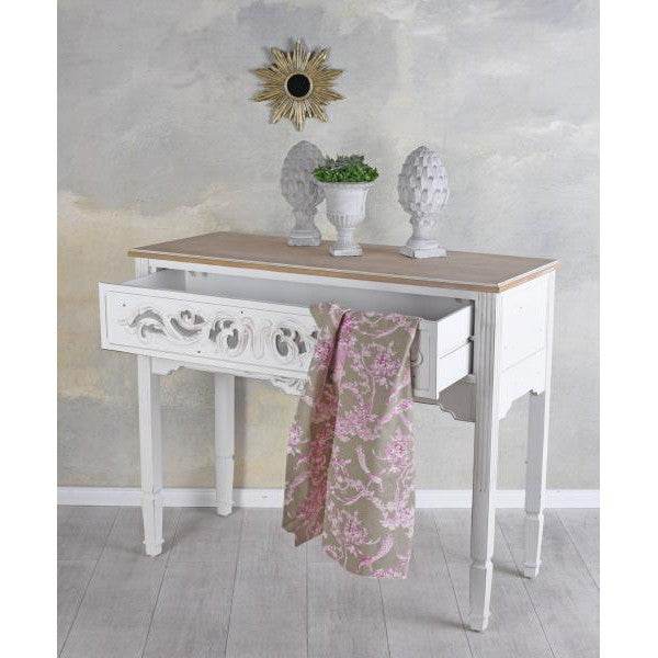 ANRICHTE LANDHAUSSTIL TISCHKONSOLE WEISS WANDTISCH ANTIK KONSOLE