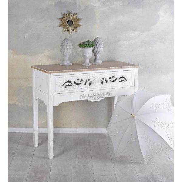 ANRICHTE LANDHAUSSTIL TISCHKONSOLE WEISS WANDTISCH ANTIK KONSOLE