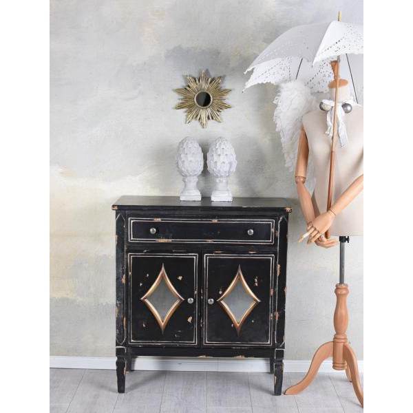 VINTAGE ANRICHTE SCHWARZ SIDEBOARD ANTIK KOMMODE KÜCHENSCHRANK