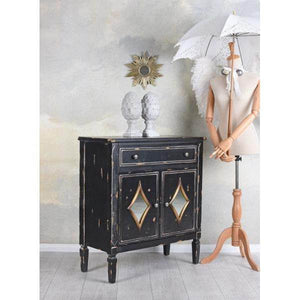 VINTAGE ANRICHTE SCHWARZ SIDEBOARD ANTIK KOMMODE KÜCHENSCHRANK