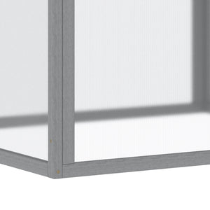 Frühbeet Holz & Polycarbonat kompakt Hellgrau