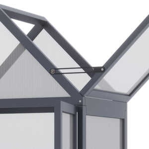 Frühbeet Mini Gewächshaus wetterfest mit 3 Ebenen Holz Polycarbonat