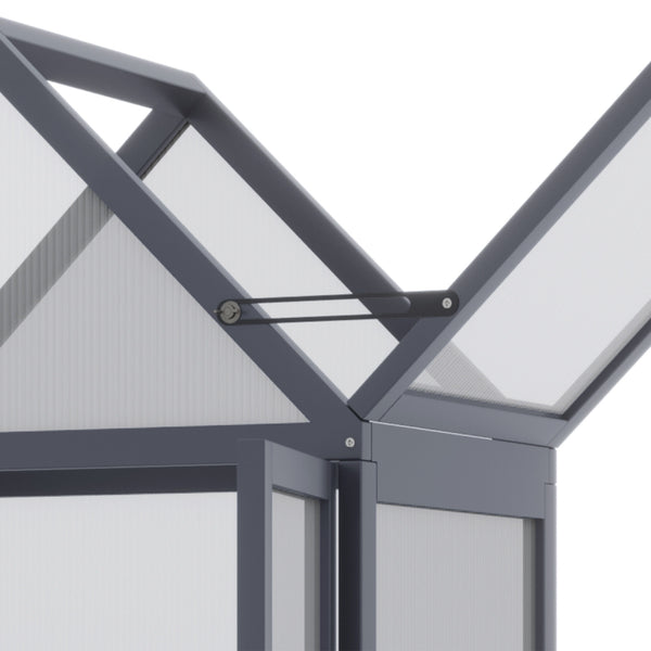 Frühbeet Mini Gewächshaus wetterfest mit 3 Ebenen Holz Polycarbonat