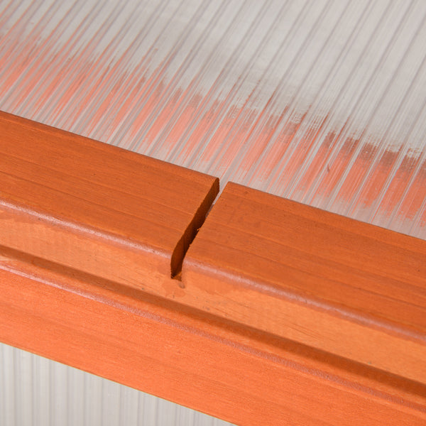Frühbeet wetterfest Holz & Polycarbonat Orange