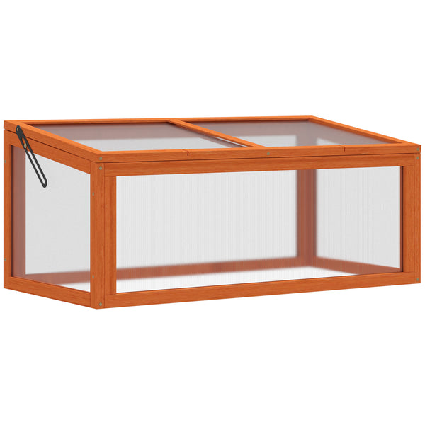 Frühbeet wetterfest Holz & Polycarbonat Orange