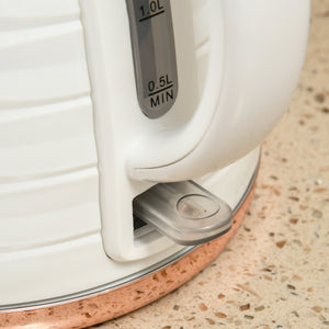 Frühstücksset Toaster und Wasserkocher mit 7 Stufen cremeweiss