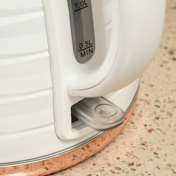 Frühstücksset Toaster und Wasserkocher mit 7 Stufen cremeweiss
