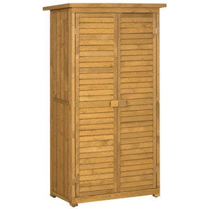 Gartenschrank Gerätehaus Gartenhaus Geräteschuppen Pultdach Natur