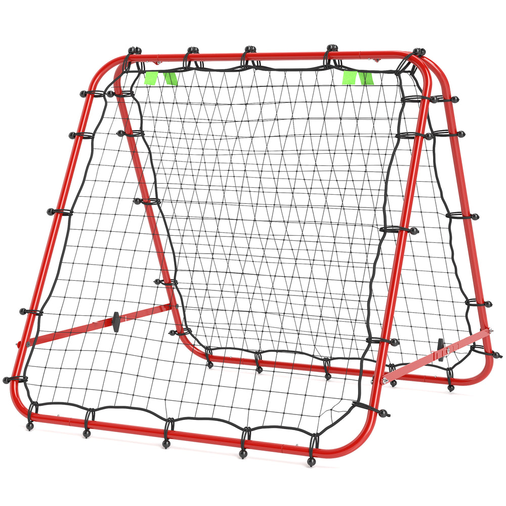 Football Rebounder Rebound Wall 5 Levels Steel Red