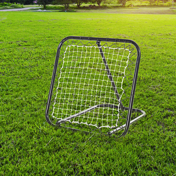 Fussball Rebounder klappbar mit 5 Stufen Schwarz