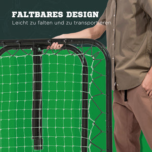 Fussball Rebounder klappbar mit 5 Stufen Schwarz