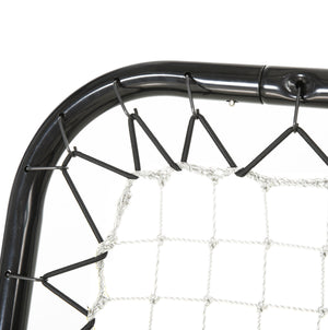 Fussball Rebounder klappbar mit 5 Stufen Schwarz