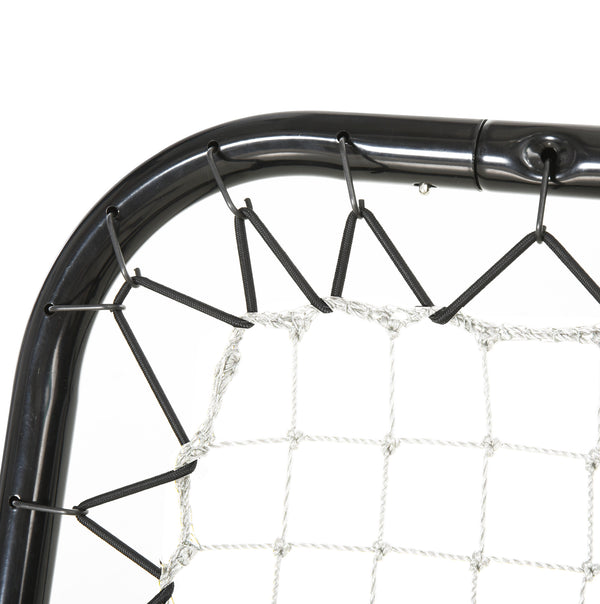 Fussball Rebounder klappbar mit 5 Stufen Schwarz