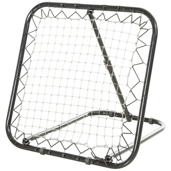 Fussball Rebounder klappbar mit 5 Stufen Schwarz