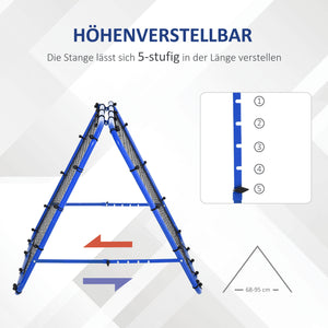 Fussball Rebounder Kickback Tor 100x95x90cm Blau