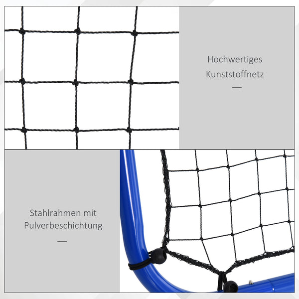 Fussball Rebounder Kickback Tor 100x95x90cm Blau