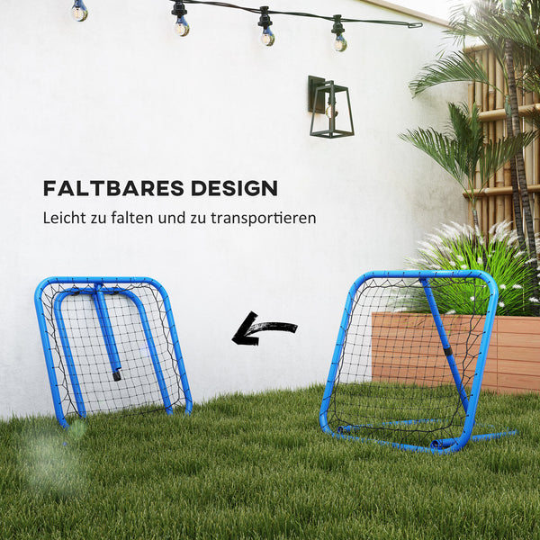 Fussball Rebounder für Fussball/Baseball klappbar 63x63cm Blau
