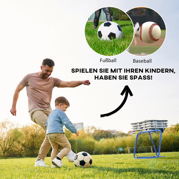 Fussball Rebounder für Fussball/Baseball klappbar 63x63cm Blau