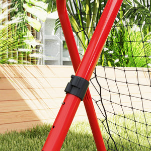 Fussball Rebounder für Fussball/Baseball klappbar 63x63cm Rot