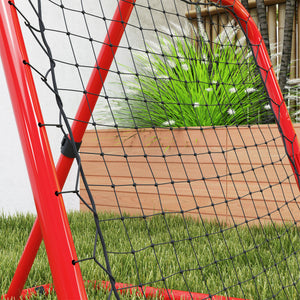 Fussball Rebounder für Fussball/Baseball klappbar 63x63cm Rot