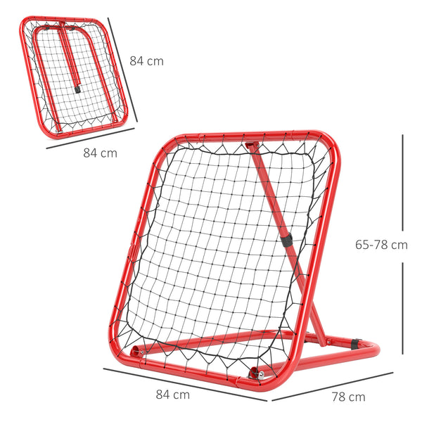 Fussball Rebounder für Fussball/Baseball klappbar 63x63cm Rot