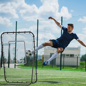 Fussball Rebounder Rückprallnetz höhenverstellbar für Training