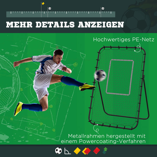 Fussball Rebounder Rückprallnetz höhenverstellbar für Training