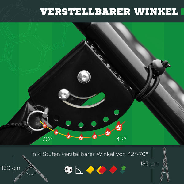 Fussball Rebounder Rückprallnetz höhenverstellbar für Training