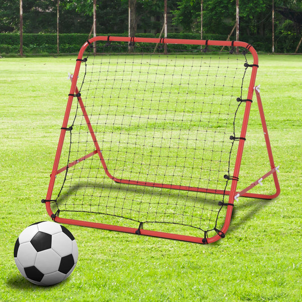 Fussball Rückprallwand Netz 96x80x96cm Rot-Schwarz
