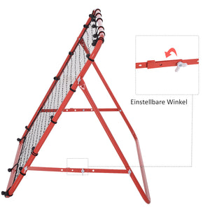 Fussball Rückprallwand Netz 96x80x96cm Rot-Schwarz